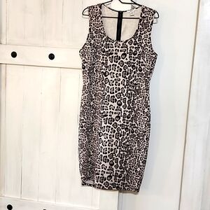 Womens Leopard Print sheath dress